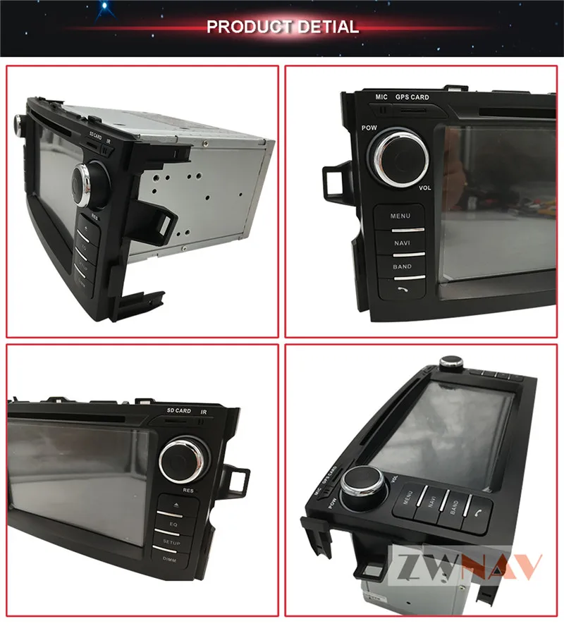 Cheap Android 8.0 4GB+32GB Car GPS Navigation DVD Player 2din car radio stereo display headunit For TOYOTA AURIS 2006-2012 14