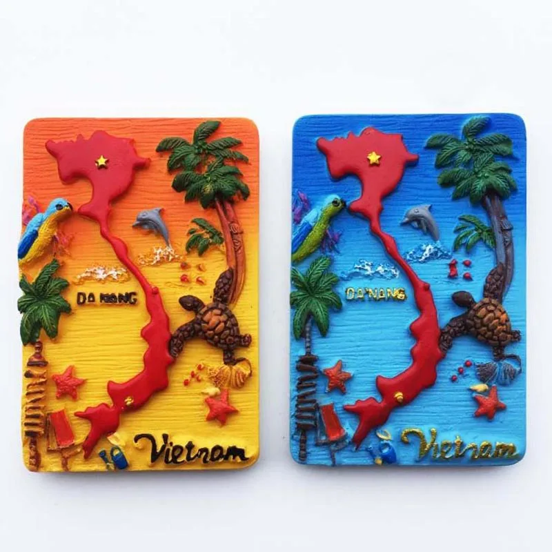 

1 Pc Creative Vietnam Nha Trang Tourist Souvenir Magnet Paste 3D Fridge Magnets Refrigerator Magnets Home Decor Souvenir