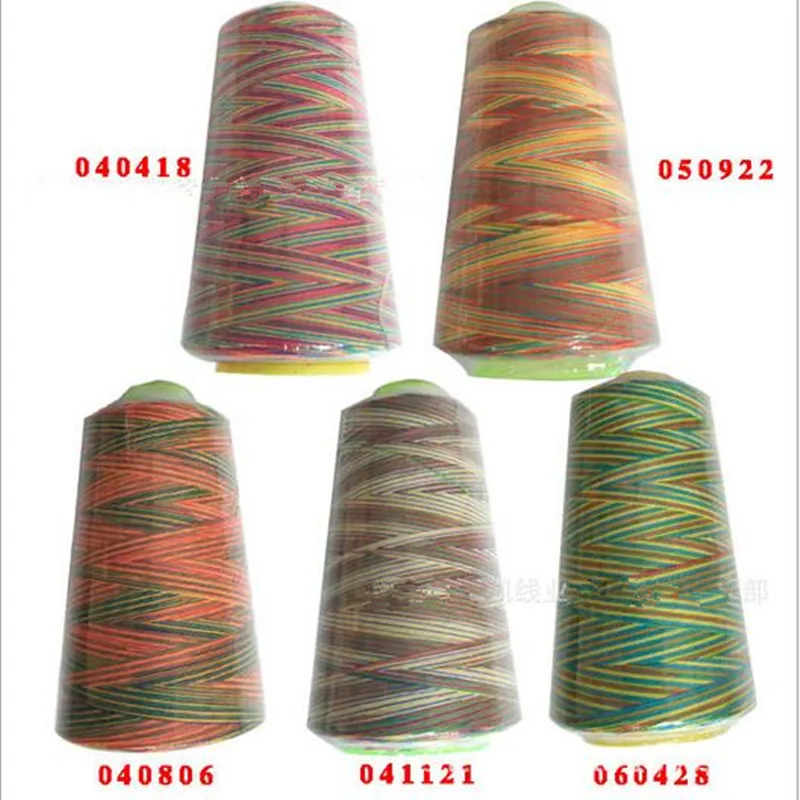 

diy handmade accessory purse frame thread rainbow/ Gradient colorful thread for Quilting handwork Sewing thread 3000yard