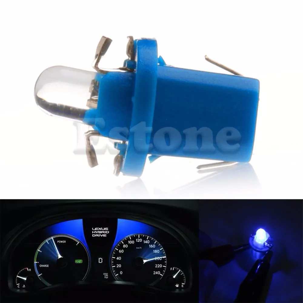 10 X T5 12V светодиодный фонарь для приборной панели автомобиля Speedo Dashboard Dash клиновидный боковой светильник, синяя лампа