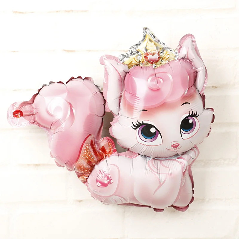 10 шт. 41*37 см мини животные фольги Воздушные шары розовая лиса принцесса день рождения украшения детские игрушки для младенцев душ девушка партии поставки - Цвет: MN03501 pink fox