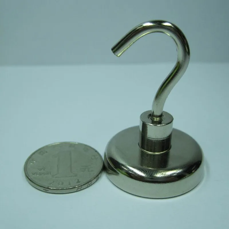 

20PCS D32mm strong neodymium magnetic hook with vertical pull force 40KG