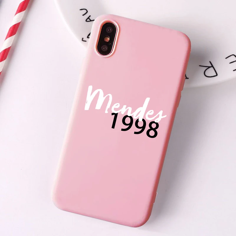 1998 Shawn Mendes розовый матовый чехол для телефона с рисунком для iPhone 6 6S 7 7Plus 8 8Plus X XS 11 ProMax пластиковый чехол для iPhone 7 Чехол