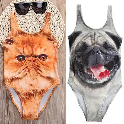 

2018 Adorable Dog Kids Baby Boy Girl Swimwear Swimsuit Animal Print Bikini Bathing Beach Suit