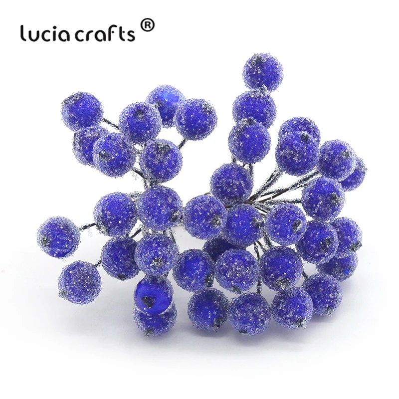 Lucia crafts 1 букет(40 голов) искусственный фруктовый цветок, ягоды, тычинки, декор для свадебной вечеринки, сделай сам, скрапбукинг, материал A0505