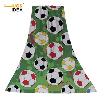 

HUGSIDEA Cool Home Textile Beach Towels Football Soccer Print Body Spa Bath Wrap Towel for Teen Boys Sport Swimming Towel Toalla