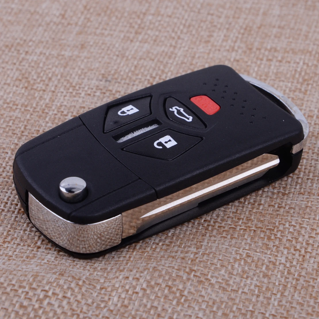 

CITALL 4 Buttons Folding Flip Remote Key Shell Case Fob Uncut Blank Fit for Mitsubishi Eclipse Galant Lancer Outlander 2007 2008
