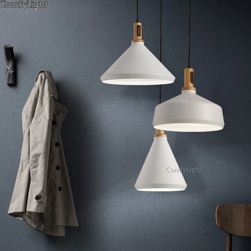 Design hanging light bedroom restaurant Nordic simple droplight Modern led pendant lamp Home Decor kitchen pendant lighting E27
