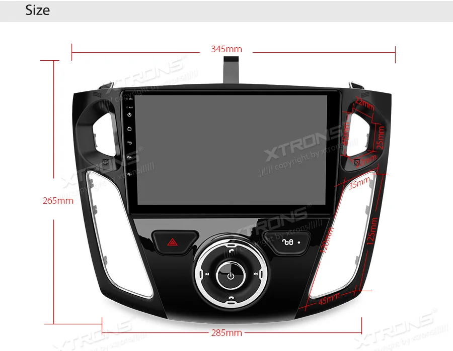 Top XTRONS 9" Android 8.1 Octa Core 2GB RAM 32GB ROM Car Multimedia Player GPS navigation for Ford focus 2012-2017 TPMS DAB No DVD 21