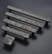 3.75'' 5'' 6.3'' Crystal Black Drawer Pull Handle Knob Kitchen Cabinet Door Handles Knobs Glass Rhinestone Dresser Pulls Decor 3 75 5 6 3 crystal black drawer pull handle knob kitchen cabinet door handles knobs glass rhinestone dresser pulls decor
