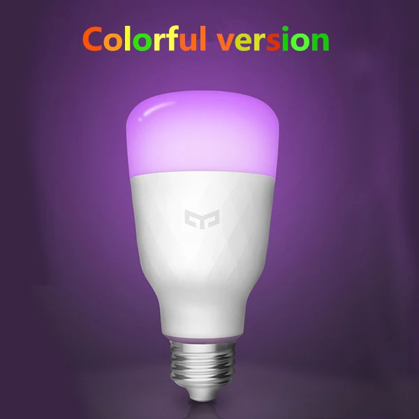Умный светодиодный светильник Xiao mi Yeelight, цветной, 800 люменов, 10 Вт, E27, лимонная, умная лампа для mi Home App, белый/RGB, опция - Цвет: 4PCS RGB bulb