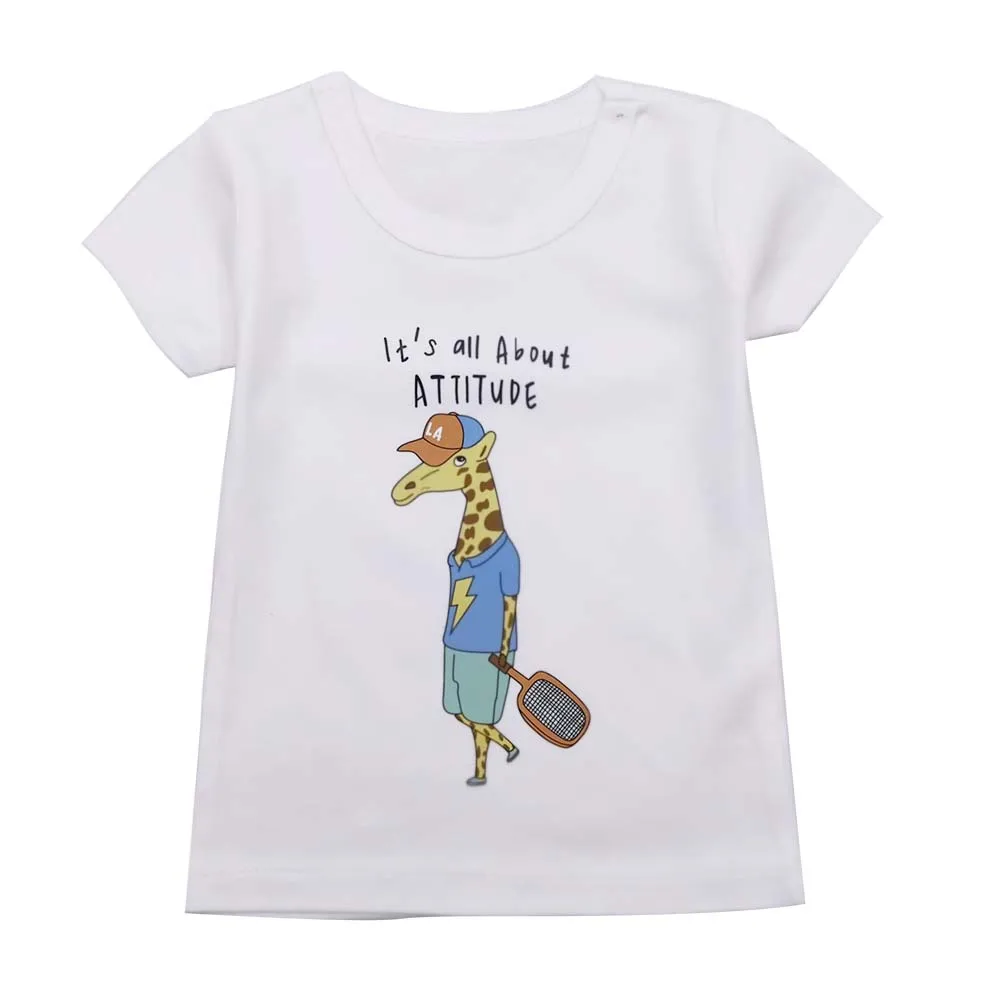 Спортивная футболка с рисунком для мальчиков от 6 до 24 месяцев летняя детская одежда Модная хлопковая Футболка для мальчиков - Цвет: 12