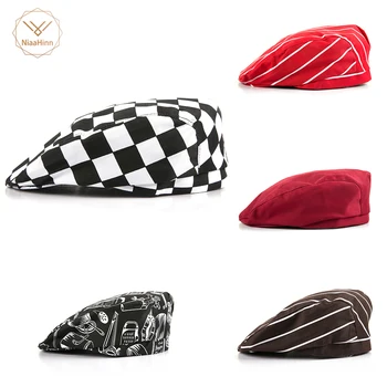 

High Quality Wholesale Solid Sushi Chef Waiter Hats Adult Restaurant Hotel Bakery Canteen work Chef Cooker Workwear Fold Cap