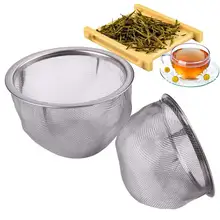 2 Piece Tea Mesh Infuser Reusable Tea Strainer Teapot Stainless Steel Loose Tea Leaf Spice Filter Drinkware Kitchen Accessories
