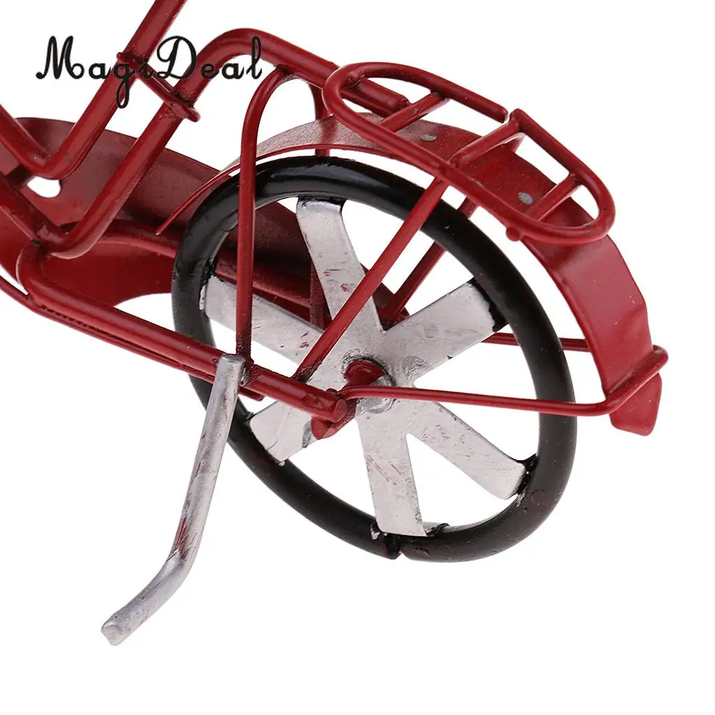 2x Simulation Vinatge Tin Metal Bicycle Bike Model Sculpture Toy for Coffee Bar Decorative