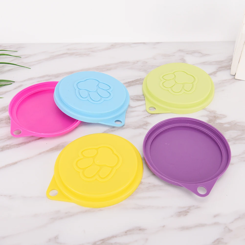 

5Colors Pet Food Can Cover Lid Dog Cat Pet Tin Plastic Reusable Storage Cap Top 88mm