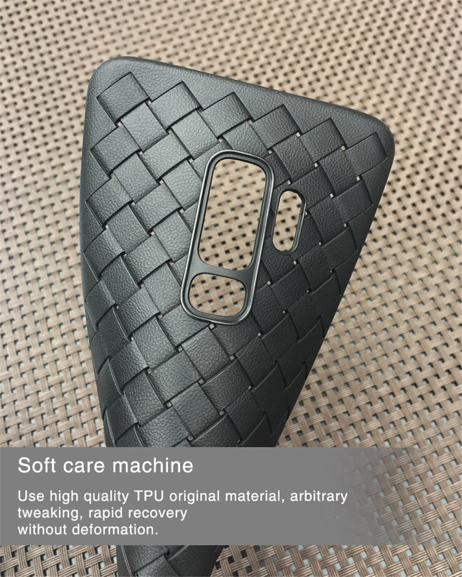Luxury Grid Weaving Phone Case For Samsung Galaxy S9 S9 Plus Cases Cover Soft Silicone TPU Capa For Samsung S9Plus Accessories   (7)