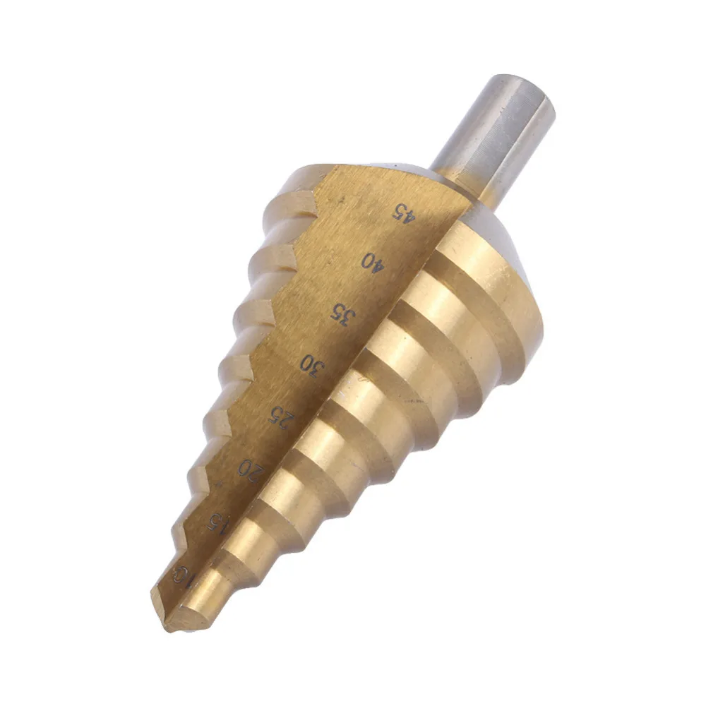 

Hex Titanium Step Cone Drill Bit Hole Cutter 10-45MM HSS 4241 For Sheet Metal