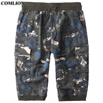 

Camouflage Pants Military Style Casual Short Men's Summer Beach Pants New Calf-length Pants Elastic Waist Plus Size 8XL C158