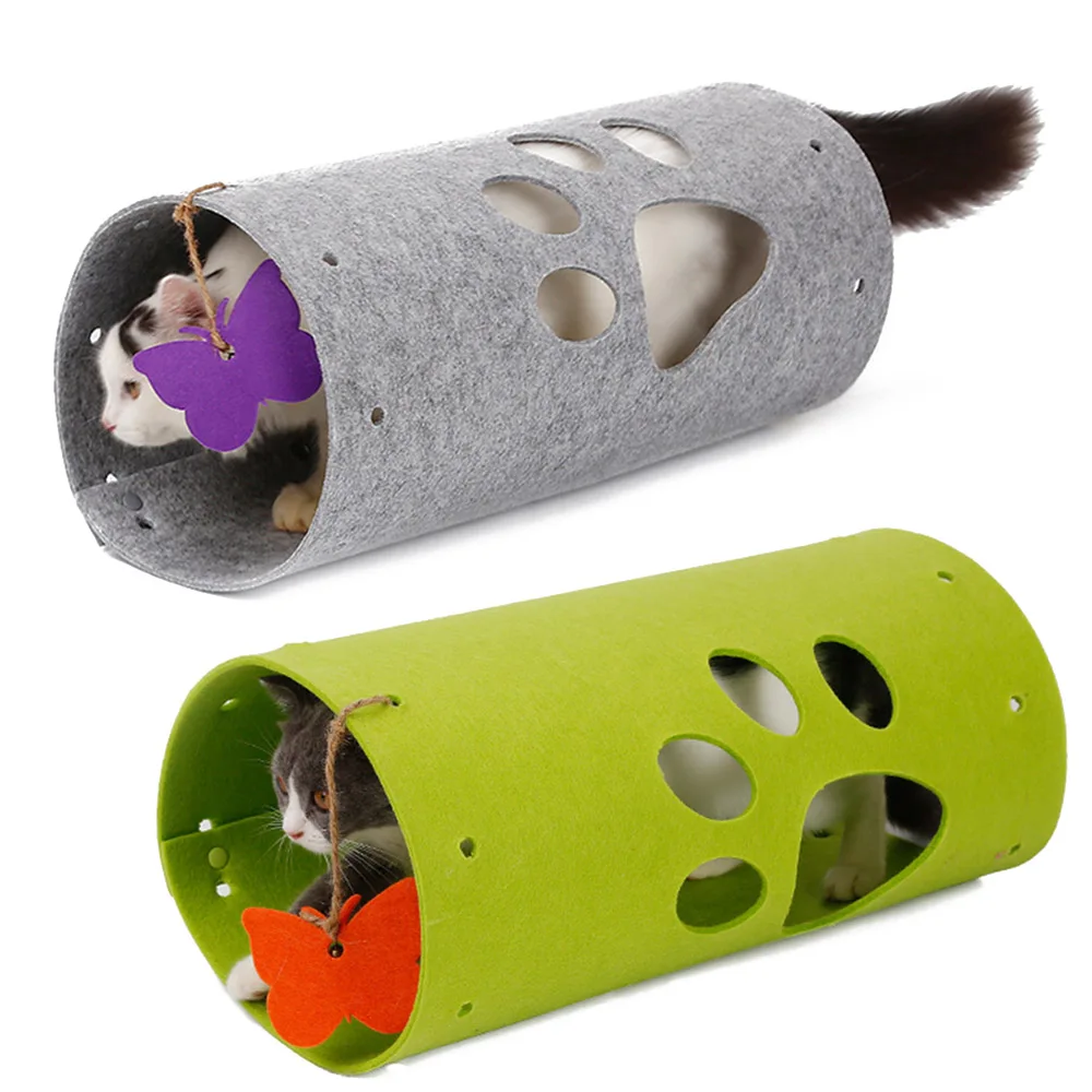 45cm Pet Cat Collapsible Tunnel toys outdoor Cats Training Toy DIY Stitching for Cats