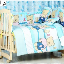 Акция! 7 шт. оптом и в розницу детская кроватка Наборы для ухода за кожей, детская кровать Интимные аксессуары для постельного белья(бампер+ одеяло+ матрац+ подушка