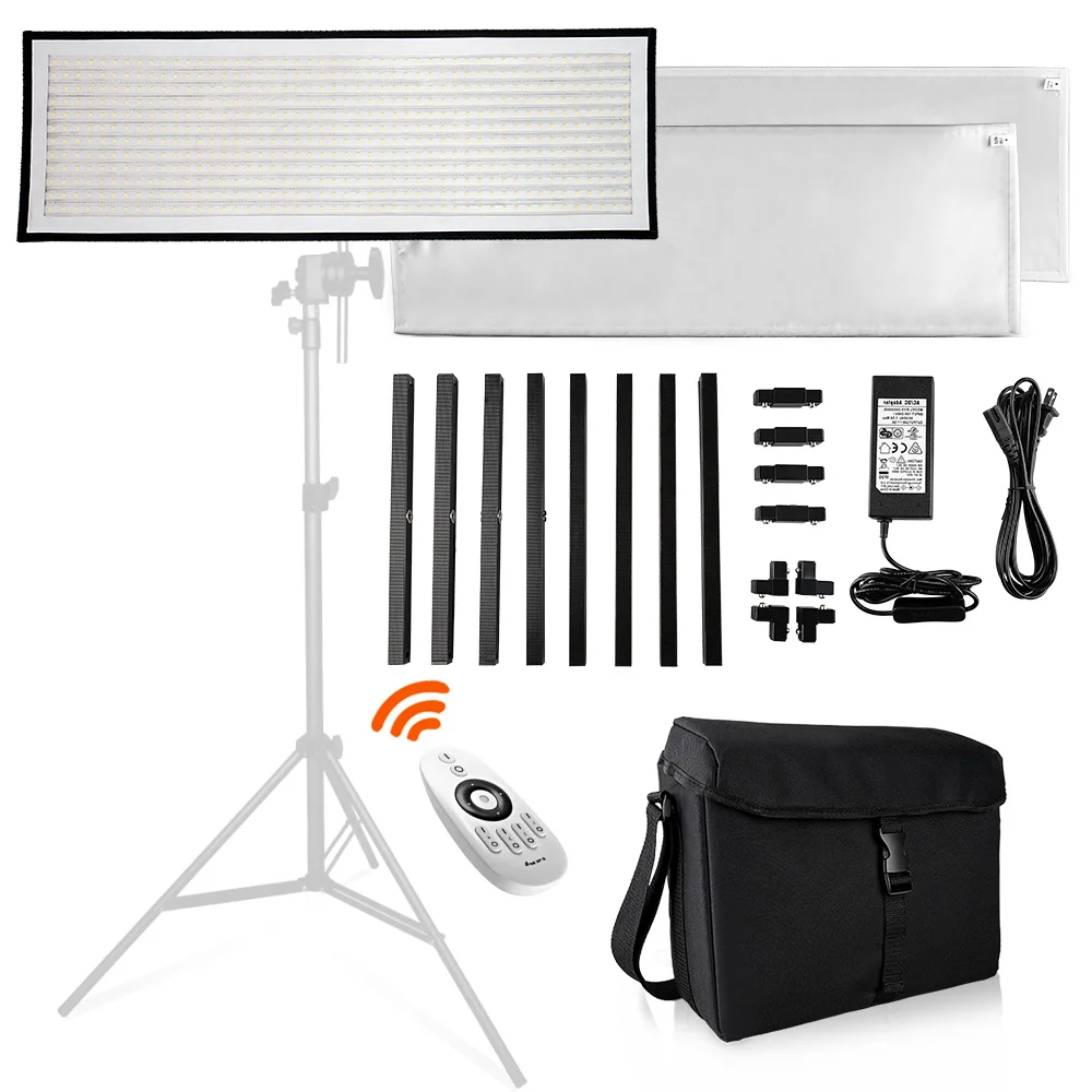  Travor FL-3090 1x3' 30x90cm Daylight LED Light Panel 5500K Dimmable Photography Light with Soft Clo - 32848721589