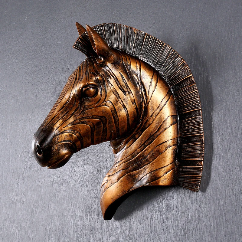 

Zebra Head Creative Wall Hanging Living Room Animal Head Style Three dimensional Hanging Store Bar-Retro Wall Decoration