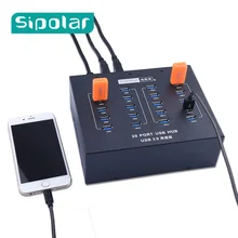 Sipolar Модернизированный дизайн A-213P промышленный usb-хаб переключатель, настольного компьютера передачи данных обновление usb-разветвитель(5 V 22A Мощность адаптер
