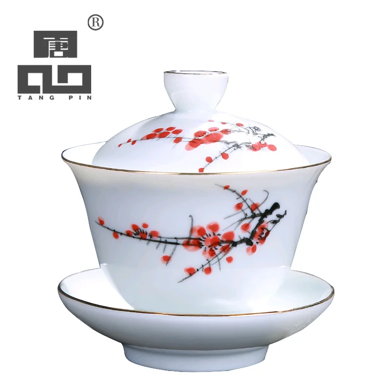 TANGPIN керамический чайник gaiwan расписанная вручную чайная чашка из фарфора китайские чайные наборы кунг-фу