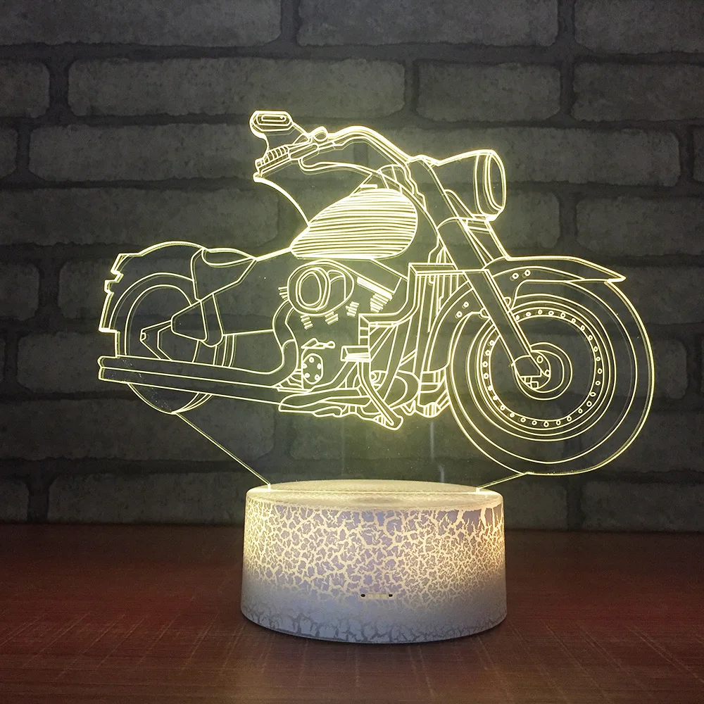 3d креативная 7 цветов Ночная настольная лампа Usb вилка дистанционное управление