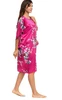 Summer Hot Pink Sexy Silk Rayon Home Dress Women Summer Nightdress Sleepshirt Robe Gown Kimono Bathrobe Plus Size 6XL A-071 ► Photo 2/5