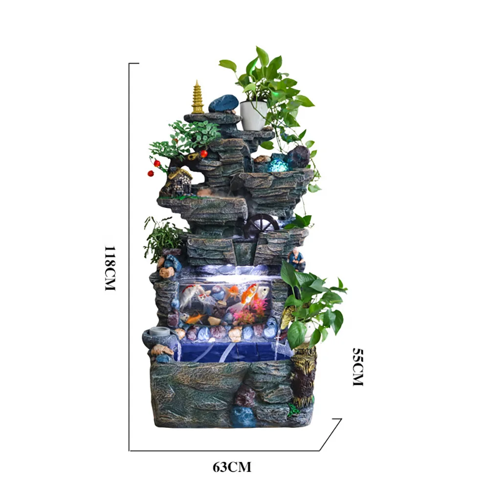 Орнаменты в виде горного камня, украшения для пола, аквариума, счастливые интерьеры, для гостиной, с видом на воду, для гостиной, в китайском стиле - Цвет: B style