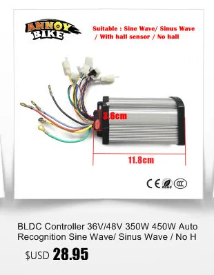 Маленький 6,5 дюймовый интегрированный двигатель 36V 350W Электрический колесный двигатель для электрического двухколесного самобалансирующегося скутера