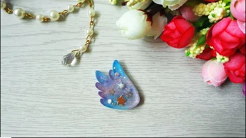 

1Pcs Wings Liquid silicone mold DIY resin jewelry pendant necklace pendant lanugo mold resin molds for jewelry