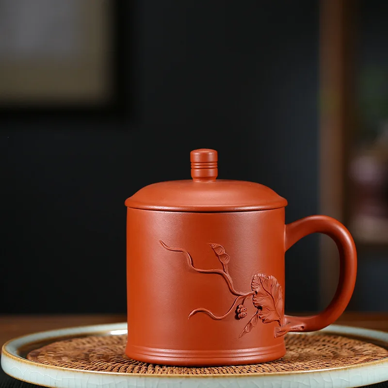 

Yixing Yixing Gift Box Suit Gift Tea Set Raw Ore Zhu Mud Manual Yixing Cover Cup Infusion Of Tea To Work In An Office Cup