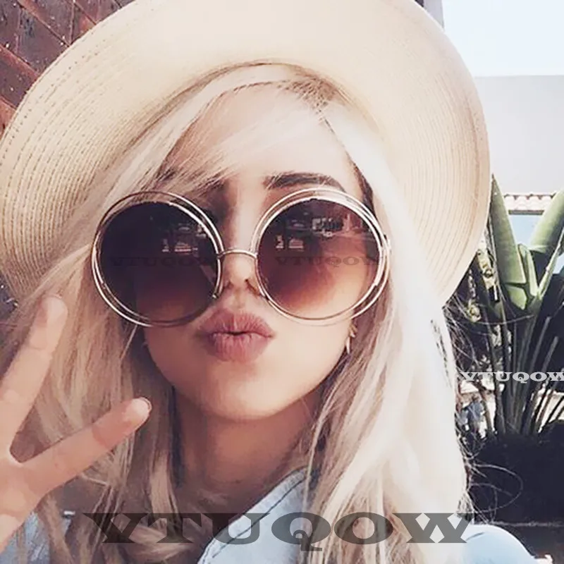 

Luxury High Quality Round Sunglasses Women Brand Designer Vintage Female Sun Glasses For Women Lady Sunglass Mirror Shades UV400