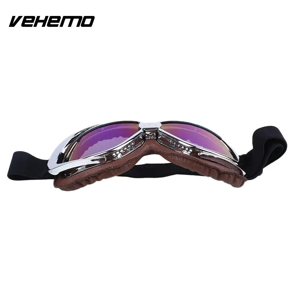 Мотоцикл коричневый кожаный охраны безопасности глаз очки солнцезащитные очки