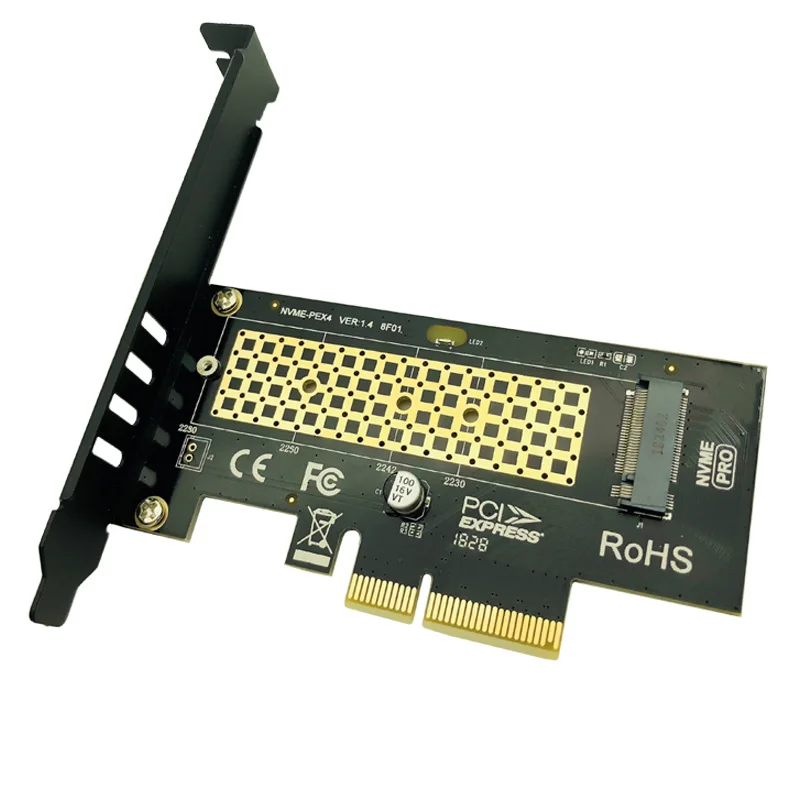 M.2 NVMe SSD NGFF to PCI-E X4 Adapter M Key Interface Card Support PCI Express 3.0 x4 2230-2280 M2 SSD PCIE to M2 Adapter Raiser