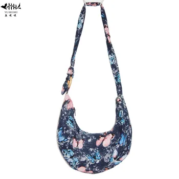 

Vintage Handmade Bohemian Handbags Purse Women Sling Shoulder Crossbody Bag DIY Adjustable Strap Cotton Canvas Travel Bag Bags