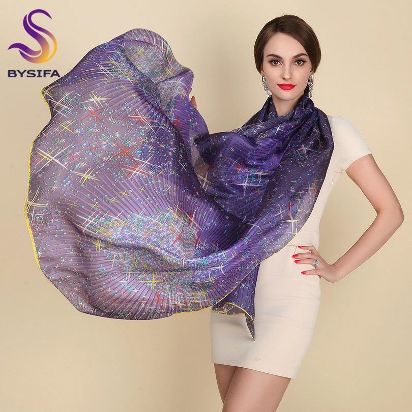 Женский Длинный шарф со звездами 200x110 см|designer silk scarf|fashion scarfsilk designer scarf |