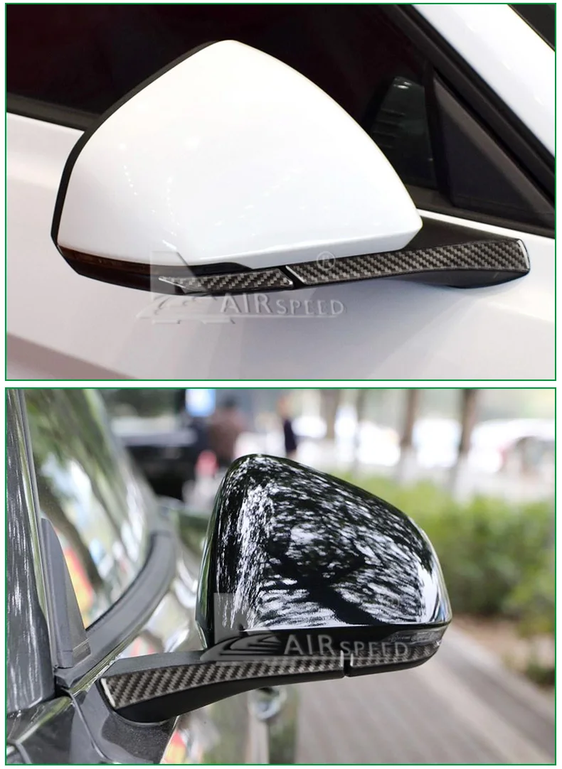  Carbon Fiber Rearview Mirror Stickers Decorations For Ford Mustang  (5)