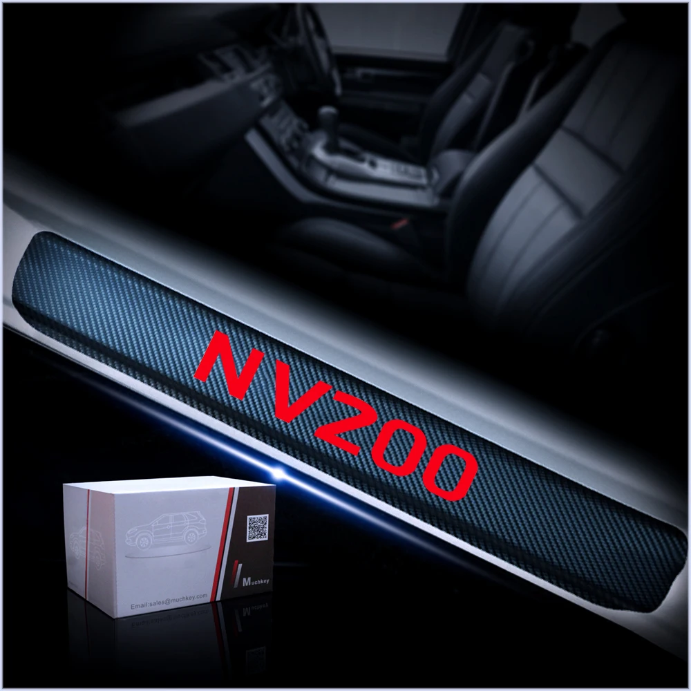 Us 12 78 12 Off Car Door Threshold Plate For Nissan Nv200 Carbon Fiber Sticker Car Door Sill Scuff Plate Car Styling 4pcs Auto Accessories In