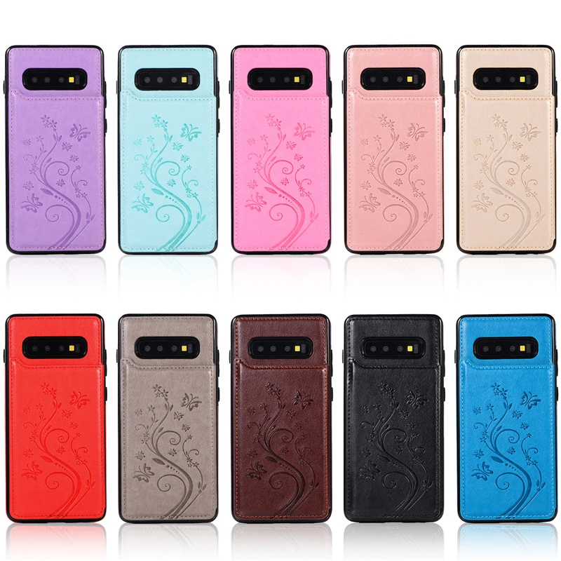 Кожаный чехол подставка для карт Samsung Galaxy S20 FE Note20 Ultra S8 S9 S10 Plus Note 8 9 10 S7 Edge|Бамперы| |