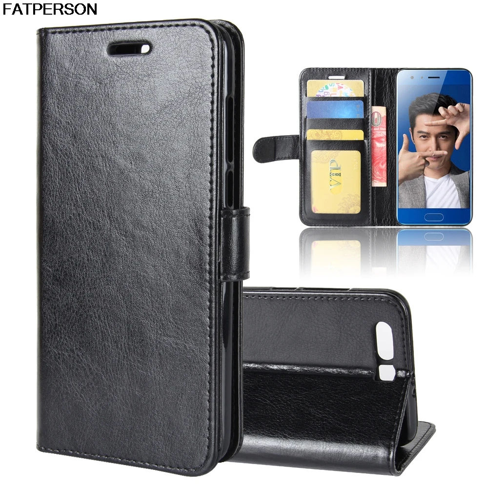 

Smart cover Luxury case Soft PU capa Wallet For huawei honor 9 case Leather Phone case For honor 9 Phone Bracket capa
