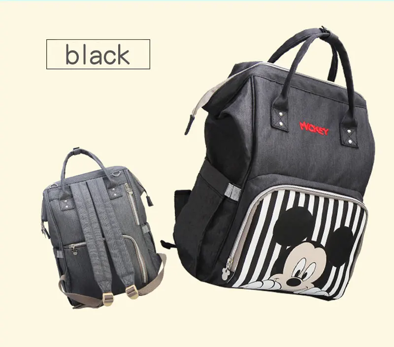 Дисней Микки Минни путешествия Мумия рюкзак Maternidade коляска с водоотталкивающим покрытием сумка USB Электрический нагреватель для бутылок