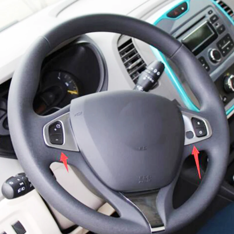 ABS-Chrome-Interior-Car-Steering-wheel-Button-frame-cover-trim-For-Renault-Clio-IV-2013-2014