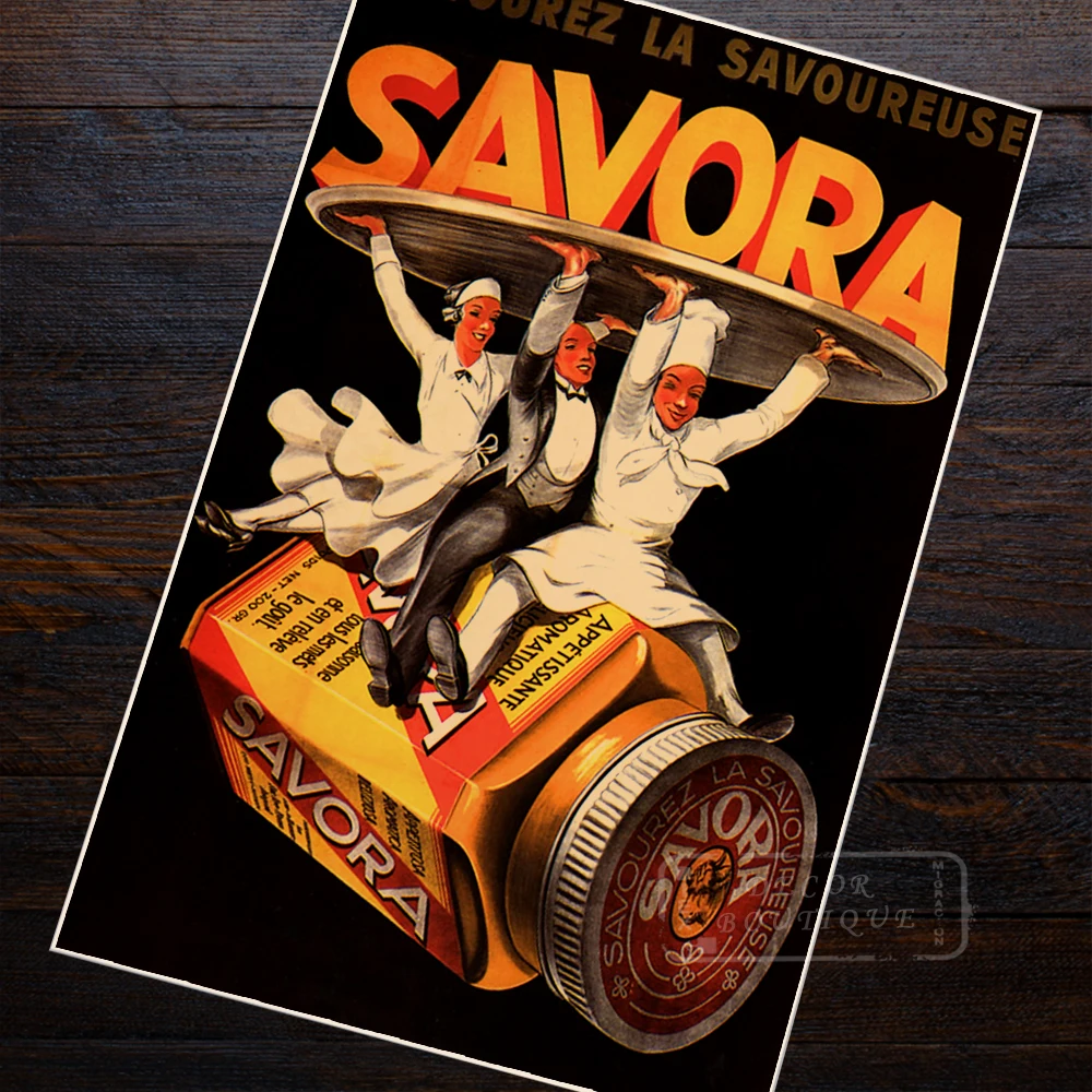 Advertisement Savora Vintage Propaganda Retro Vintage Kraft Poster