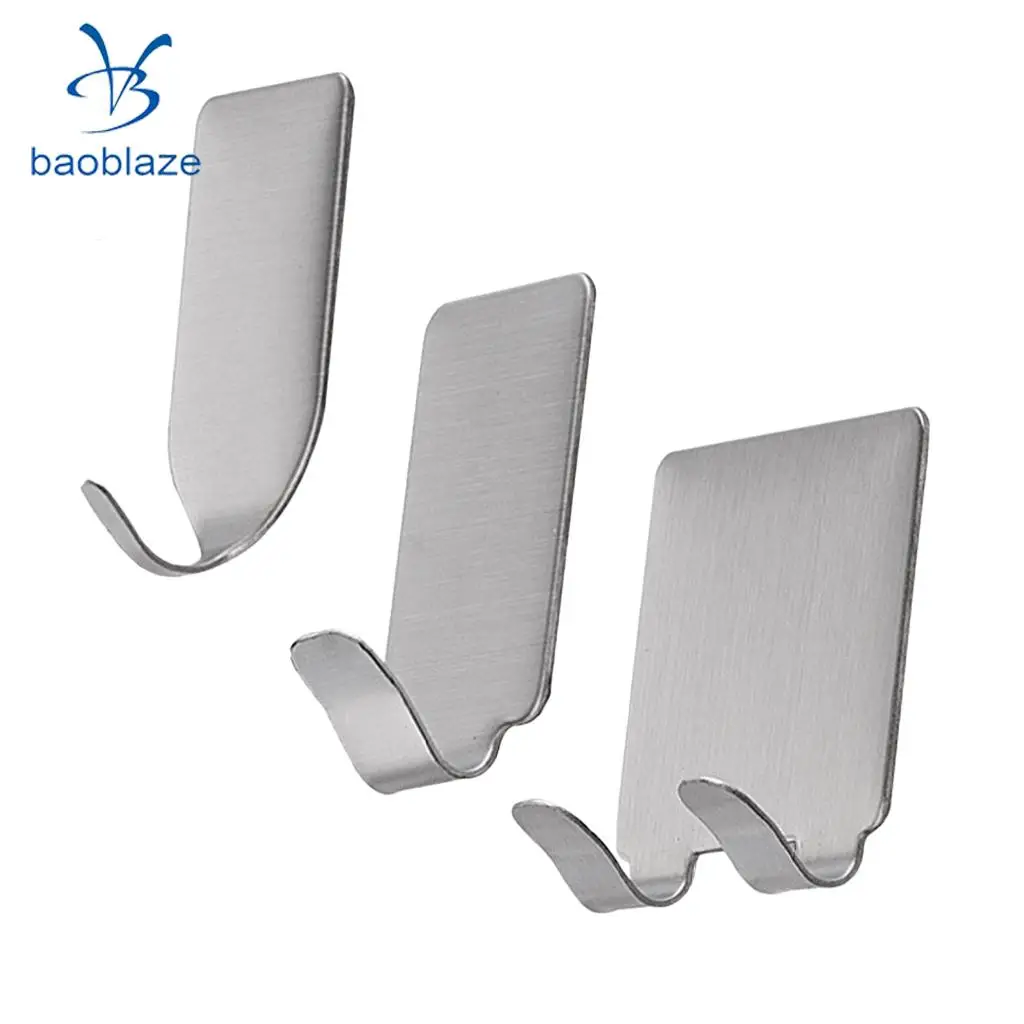 Stainless Steel Bathroom Coat Robe Hat Towel Hanger Rack Hooks 3 Design to Choose