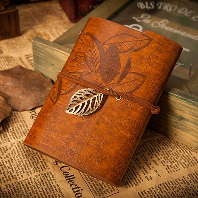 Vintage Leather Journal Blank Pages  Leather Journal Notebook Vintage -  Vintage - Aliexpress