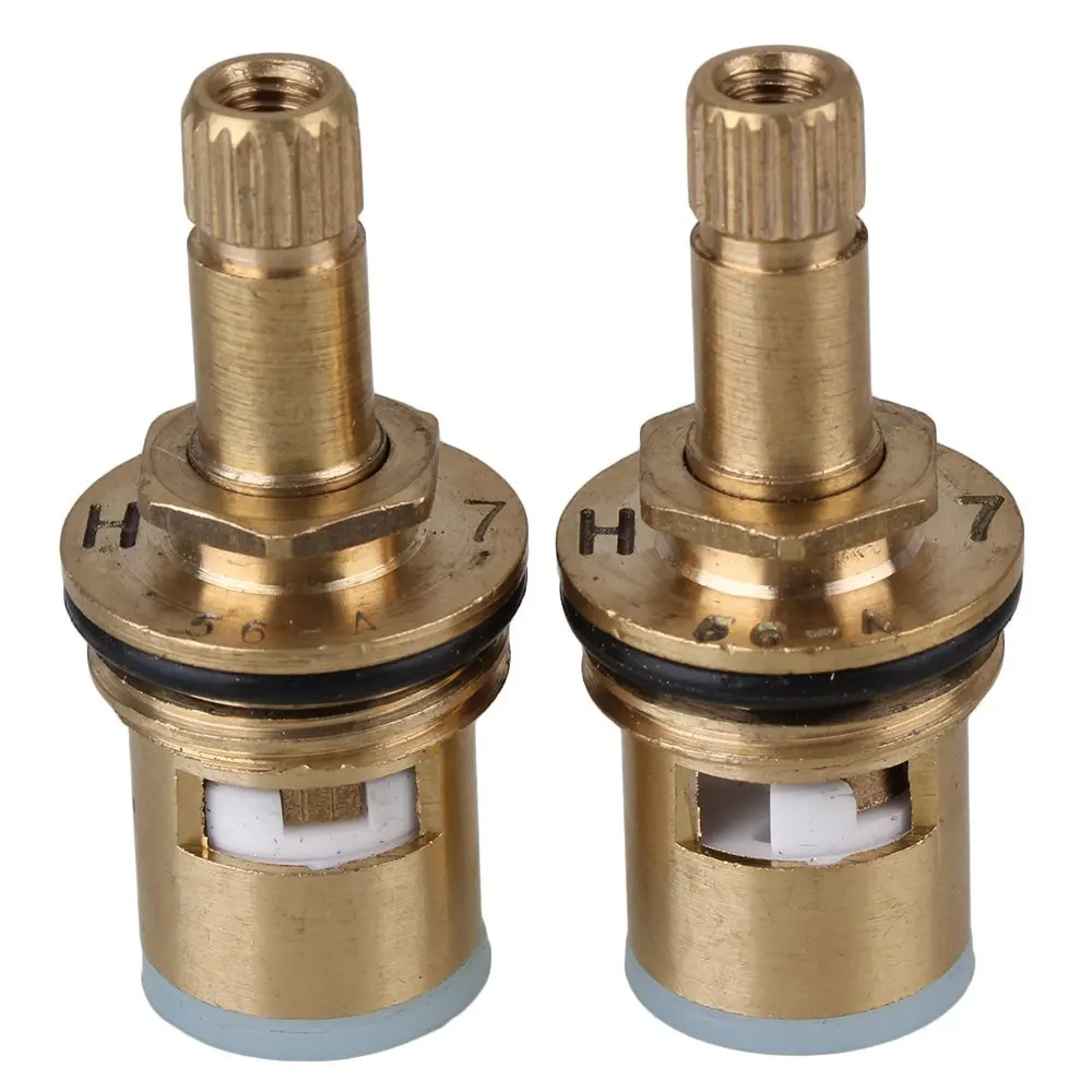Brass Female Thread Faucet Triangle Ceramic Disc Cartridge Valve Core Tap Fittings Clockwise Hot Cold Water Replacement | Обустройство